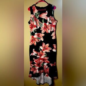 "Elegant Floral Lily Dress" size 14, only worn twice.